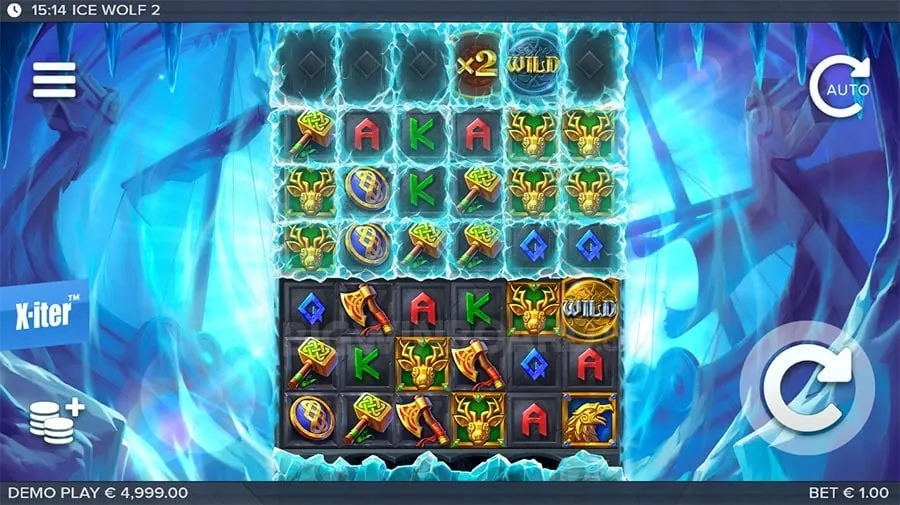 Fantasy-themed slot game with mythical creatures and golden coins